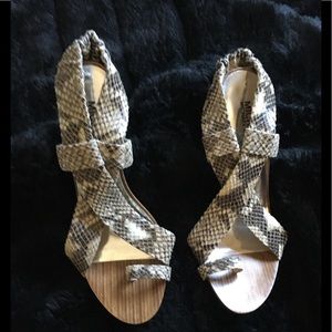 Michael Michael Kors Snakeskin Print Sandal